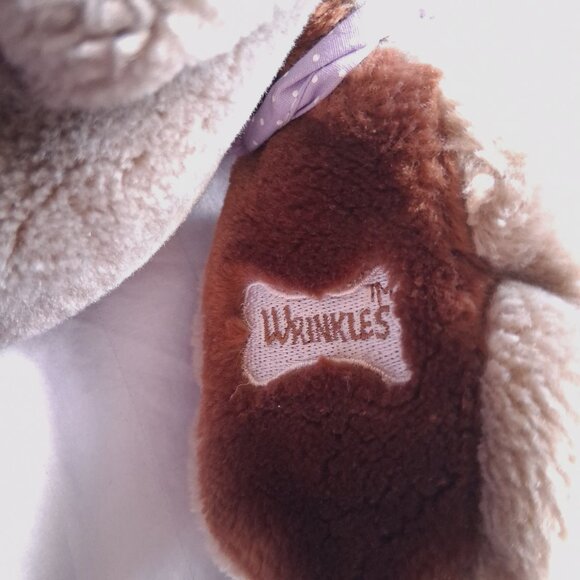 Vintage 1981 Ganz 18" Wrinkles Dog Hand Puppet Plush Doll with Dress - Picture 11 of 16